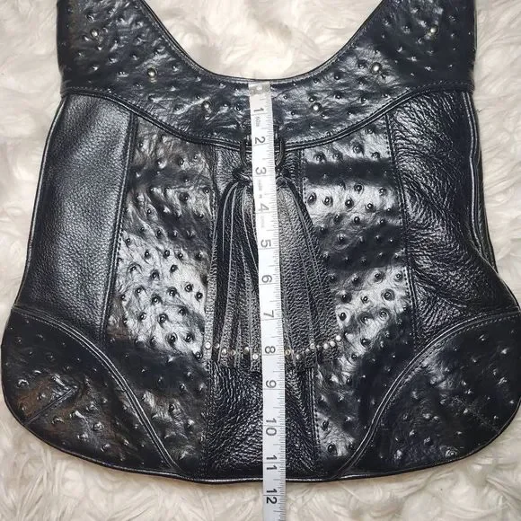 New Isabella Adams Black Leather Purse Handbag - Picture 5 of 13